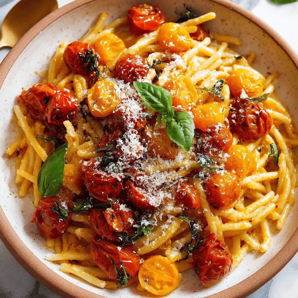 Slow Roasted Cherry Tomato Pasta: Sweet & Savory Summer Delight
